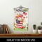 G128 Combo Pack Garden Flag Hanger 14IN & Garden Flag Garden Spring Bloom USA Flower Pot with Butterflies 12x18IN Printed 150D Polyester